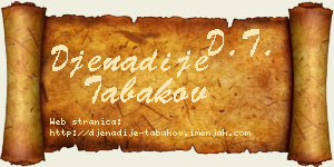 Đenadije Tabakov vizit kartica
